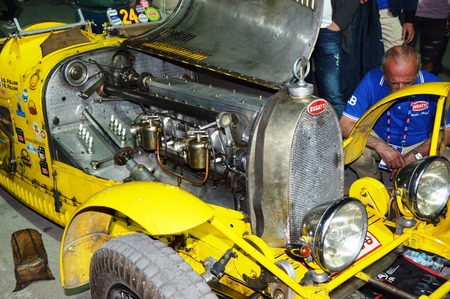 Bugatti Type 35A, 1925, at retro car race 1000 Miles in Padua, Italy - may 18 2017
