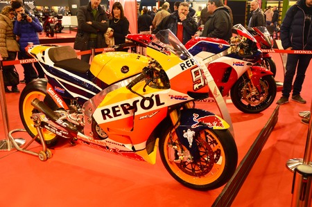 Verona, Italy - jan 20 2017: motor bike expo, Honda HRC Marc Marquez 93のeditorial素材