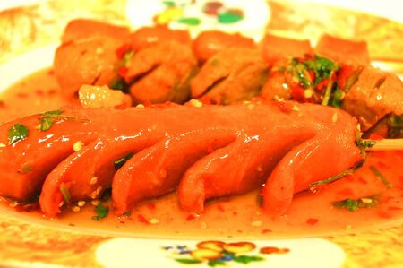 meatballs and food in Thailandの写真素材