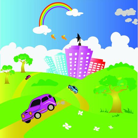 new cityのイラスト素材