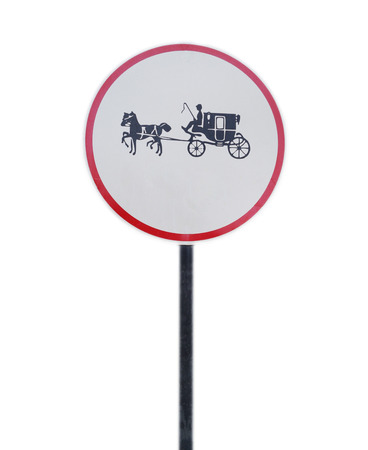 CARRIAGE HORSE SIGNの写真素材