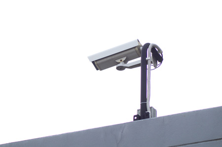 surveillance camera  and CCTV on white background