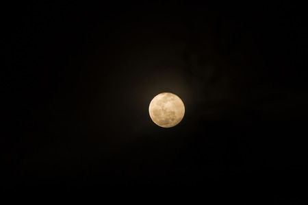 full moon in dark in Songkran day, Thailand