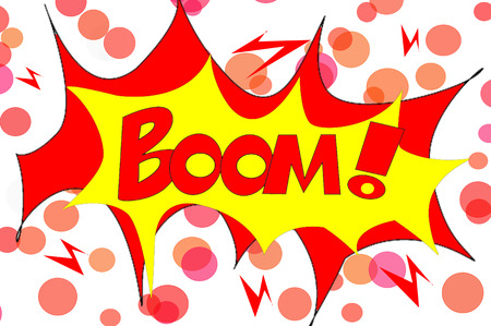 Boom word and abstrack backgroundの写真素材