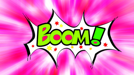 Boom word and abstrack background