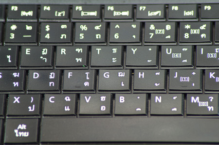 aptop black keybord closeupの写真素材