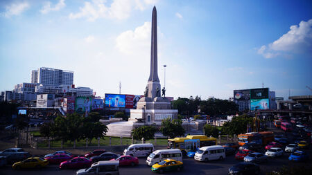 Bangkok-September 20. Victory monument in Bangkok  is famous place of Thailand in September 20, 2014.のeditorial素材
