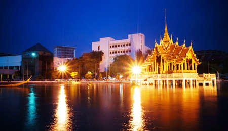 Ramkamhang university at nightの写真素材