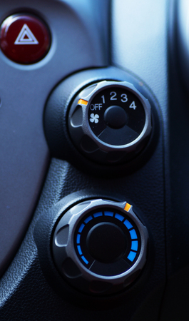 button of air conditioner in car