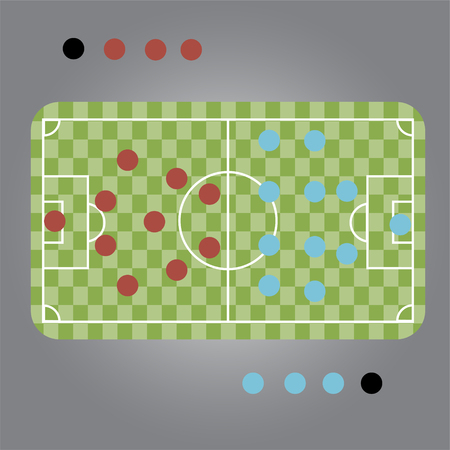 A realistic textured grass footballのイラスト素材