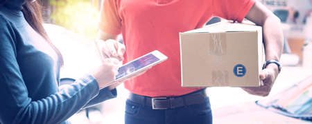 Idea and creative innovation light bulb on blue backgroundの写真素材