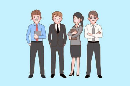 mechanic man character standingのイラスト素材