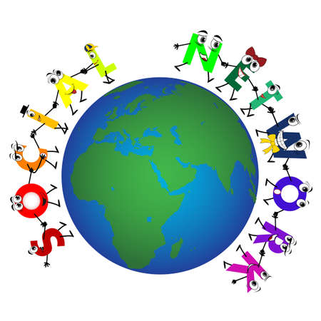 Global Social Network charactersのイラスト素材