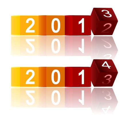 2012-2013-2014 passing yearsのイラスト素材