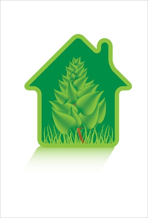 Eco green house symbolのイラスト素材