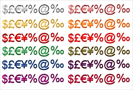 3d money symbolsのイラスト素材
