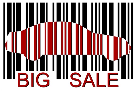 big sale car bar-code credit cardt, Isolated over backgroundのイラスト素材
