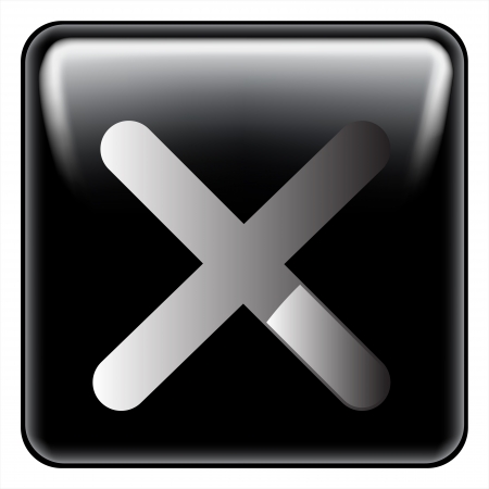 black close button vectorのイラスト素材