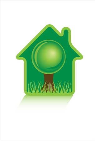 Eco green house symbolのイラスト素材