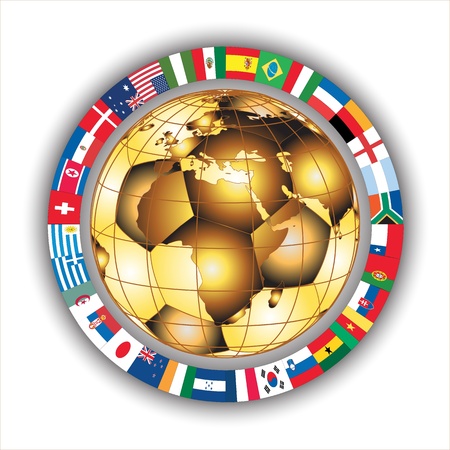golden  football world ballのイラスト素材