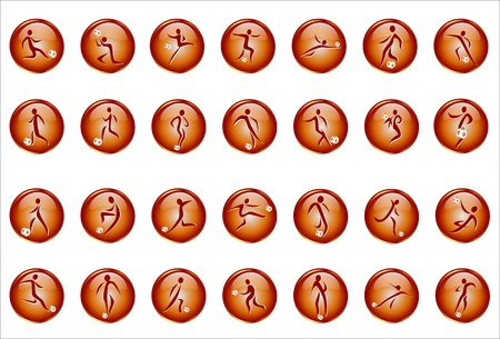 orange symbol basketball iconのイラスト素材