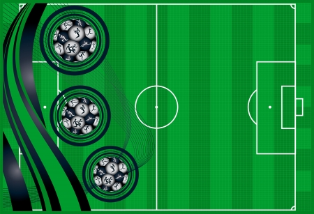 GREEN BLUE football courtのイラスト素材