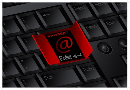 keyboard with door, network access のイラスト素材