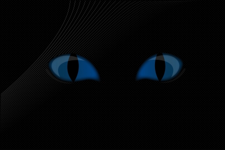 BLUE cat eyes in darkのイラスト素材