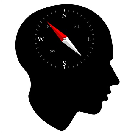 OMPASS of the human mind , vectorのイラスト素材