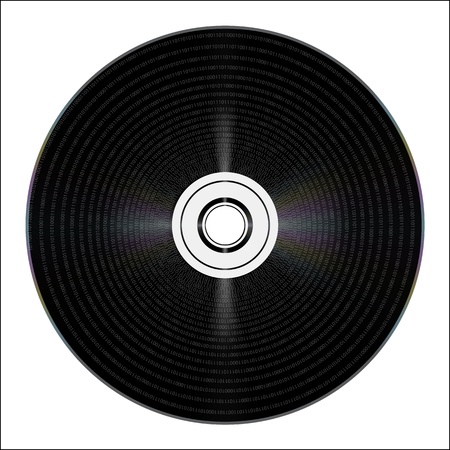 cd with binary code. vectorのイラスト素材
