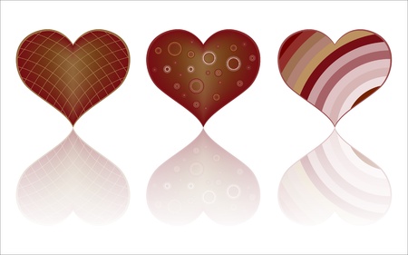 pink heartsのイラスト素材