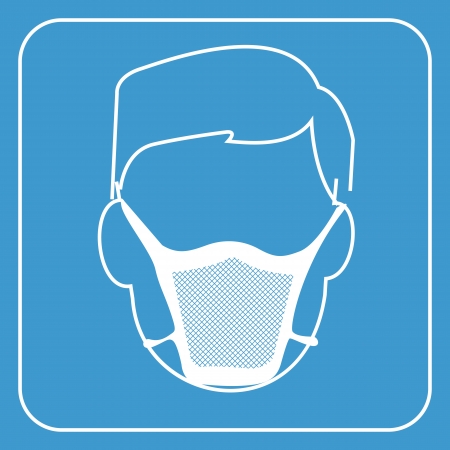 hospital mask-safety equipment  symbol, vectorのイラスト素材