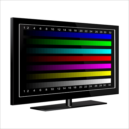 tv - color test pattern - test card, vectorのイラスト素材