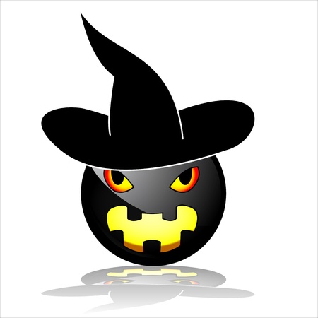 scary pumpkin smile characterのイラスト素材