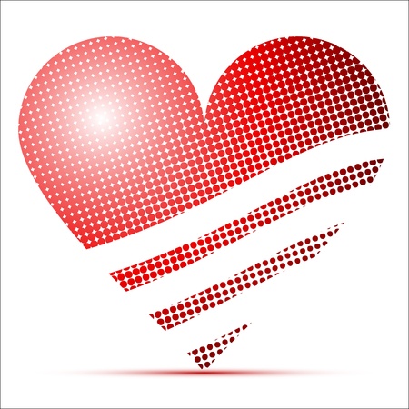 bright red heartのイラスト素材