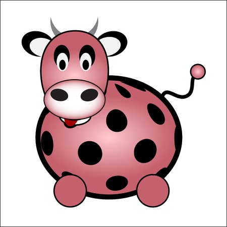 brown little cow headのイラスト素材