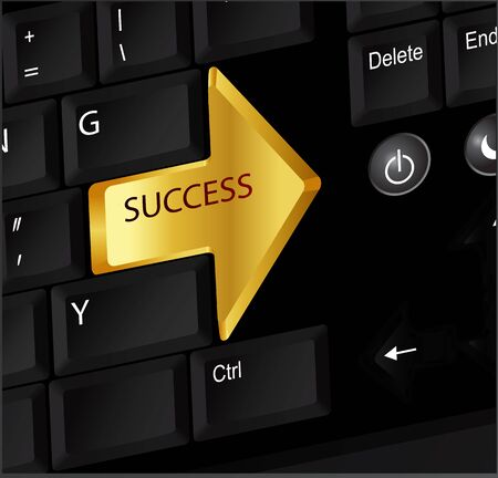 Success keyboard, arrowのイラスト素材