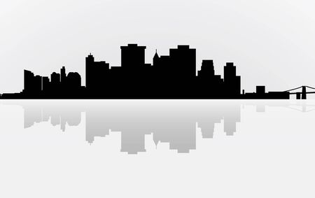 City Manhattan panoramaのイラスト素材