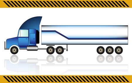 Semi truck, isolated のイラスト素材