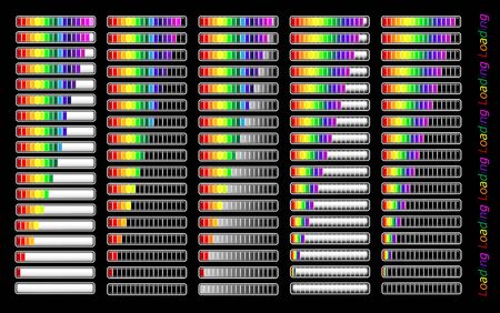 colorful different loader progress barのイラスト素材