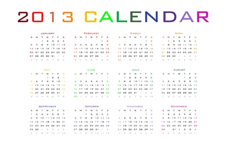 2013 calendarのイラスト素材