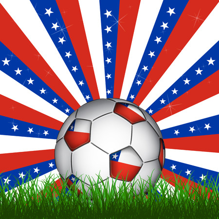 Chile soccer ball, vectorのイラスト素材