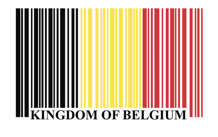 Belgium barcode flag, vectorのイラスト素材