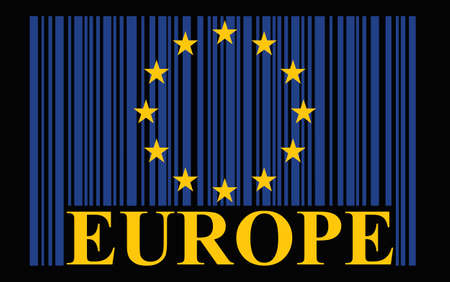 EU barcode flag, vectorのイラスト素材