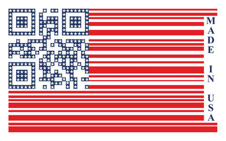 USA barcode flag, vectorのイラスト素材