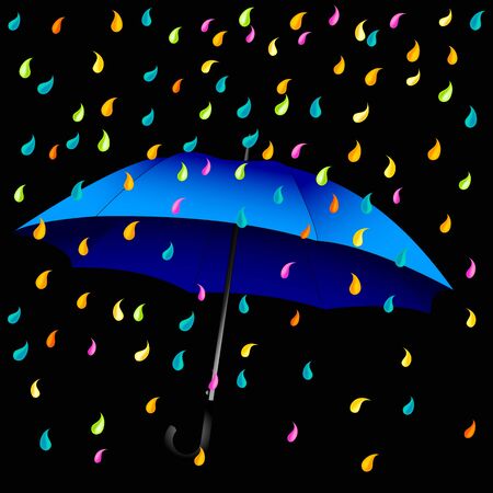 Open red umbrella isolated on white backgroundのイラスト素材