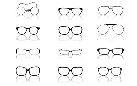 Sunglasses set, vectorのイラスト素材