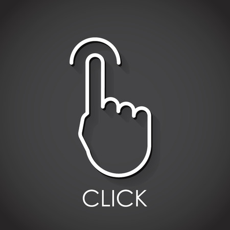 Finger click logo, business concept, vectorのイラスト素材