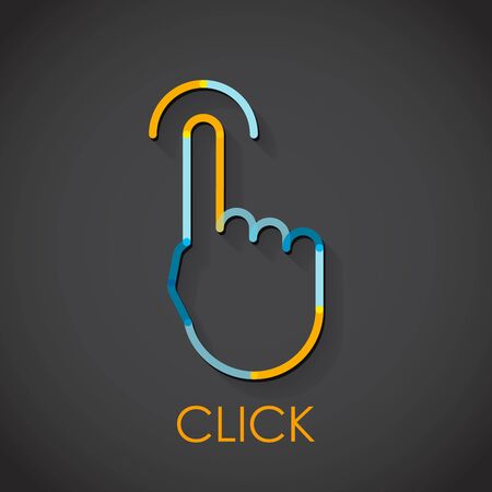 Finger click logo, business concept, vector.のイラスト素材