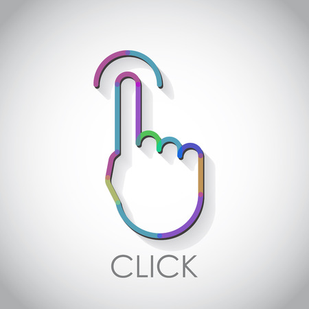 Finger click logo, business concept, vectorのイラスト素材